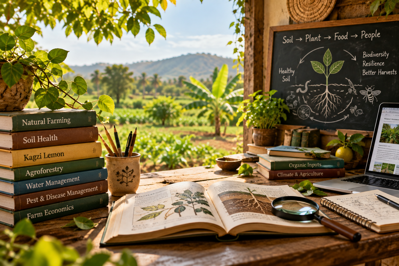 Farm knowledge hub with learning resources for sustainable agriculture